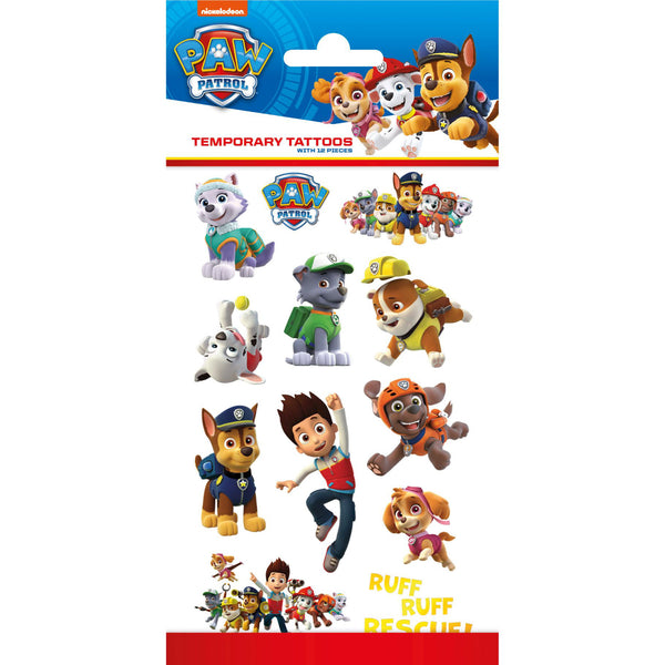 Paw Patrol 12 tijdelijke tatto