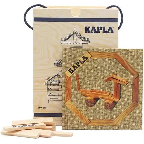 Kapla – 280 natural planks + 1 brown book