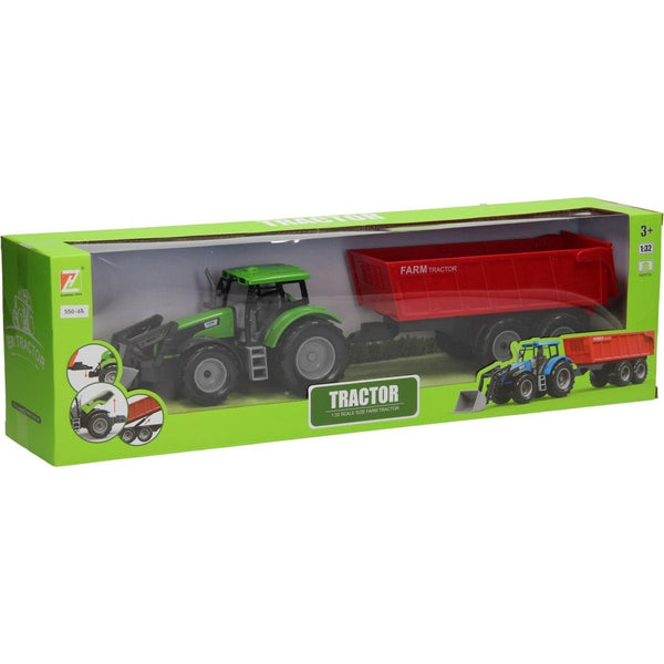 Tractor met aanhanger 48cm fri