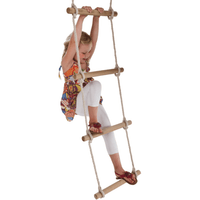 Touwladder hout 6 sporten