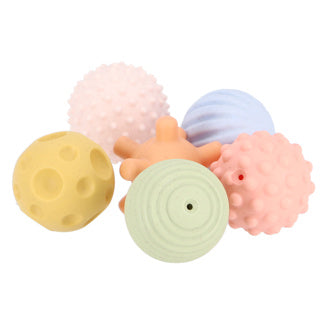 Bioplastic Jipy speel en leer ballen 6 stuks