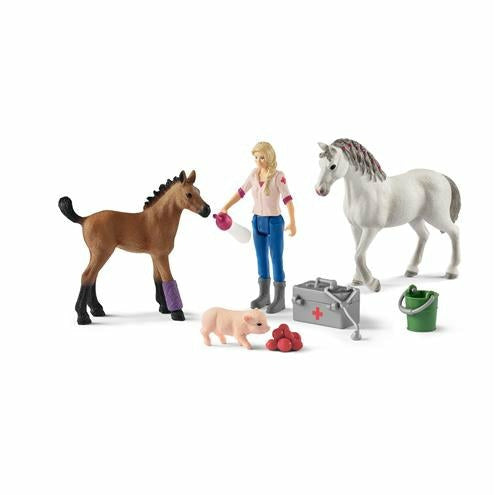 SCHLEICH Dierenarts met veulen 42486