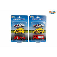 2-Play 3-pack 112 voertuigen NL die cast free wheel 2ass 8cm