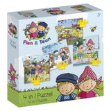 Puzzel 4 In 1 Fien En Teun 4-6-9-16 Stukjes