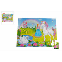 Unicorn vloerpuzzel 35 stukjes 62x46cm