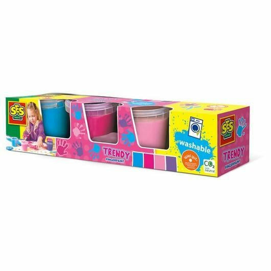 SES Creative Vingerverf girly 4 kleuren x145ml