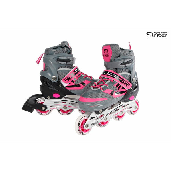 Street Rider inline skates roze/grijs verstelbaar 35-38