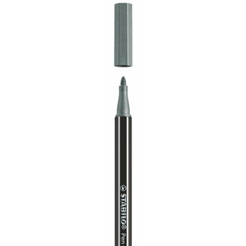 STABILO pen 68 metallic zilver