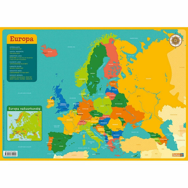 Educatieve onderleggers - Kaart Europa